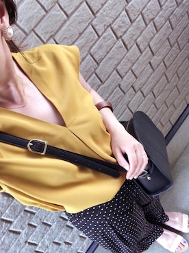 「FRAMeWORK（フレームワーク）のアイテム（バングル/リストバンド）」を使った、uaさん（レディース・153cm）の夏コーディネート