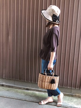 「Rougevif」｜「アイテム（その他）」を使った、uaさん（レディース・153cm）の夏コーディネート