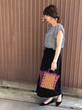 「Furryrate（ファーリーレート）のアイテム（パンツ）」を使った、uaさん（レディース・153cm）の夏コーディネート