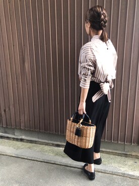 「Rougevif」｜「アイテム（バレエシューズ）」を使った、uaさん（レディース・153cm）の秋コーディネート