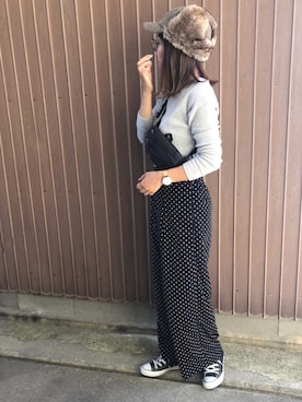 「14+（イチヨンプラス）のアイテム（トップス）」を使った、uaさん（レディース・153cm）の秋コーディネート