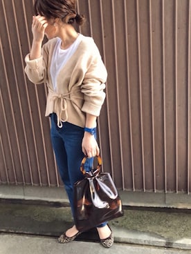 「ヤヌーク」｜「アイテム（アクセサリー）」を使った、uaさん（レディース・153cm）の冬コーディネート