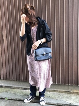 「FREDY&GLOSTER」｜「アイテム（マウンテンパーカー）」を使った、uaさん（レディース・153cm）の春コーディネート