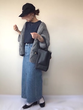 「ヤヌーク」｜「アイテム（帽子）」を使った、uaさん（レディース・153cm）の春コーディネート