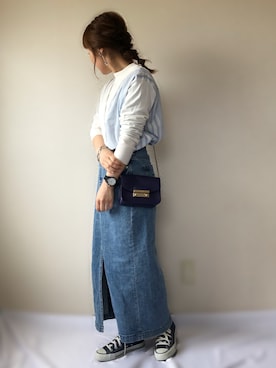 「ヤヌーク」｜「アイテム（アクセサリー）」を使った、uaさん（レディース・153cm）の春コーディネート