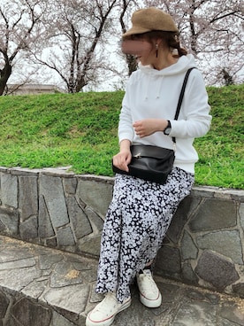 「平成最後のWEARISTAセンバツ」｜「アイテム（キャスケット）」を使った、uaさん（レディース・153cm）の春コーディネート