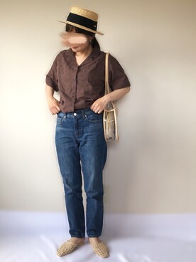 「pairpair」｜「アイテム（帽子）」を使った、uaさん（レディース・153cm）の春コーディネート