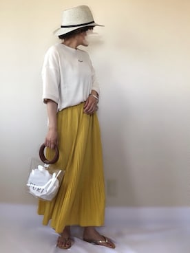 「pairpair」｜「アイテム（帽子）」を使った、uaさん（レディース・153cm）の夏コーディネート