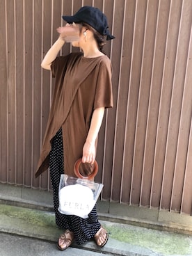 「S.Vingt-sept（エスヴァンセット）のアイテム」を使った、uaさん（レディース・153cm）の夏コーディネート