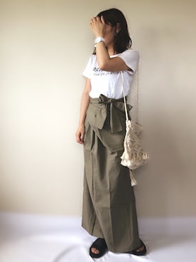 「petitcro」｜「アイテム（サンダル）」を使った、uaさん（レディース・153cm）の夏コーディネート