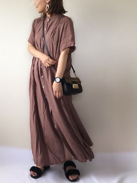 「アントマリーズ」｜「アイテム（シャツワンピース）」を使った、uaさん（レディース・153cm）の夏コーディネート