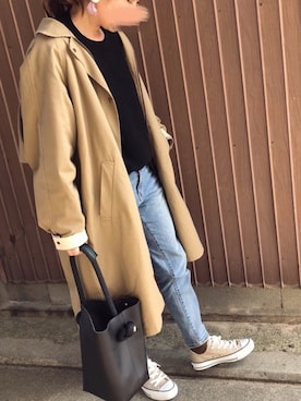 「zucca」｜「アイテム（その他アウター）」を使った、uaさん（レディース・153cm）の冬コーディネート