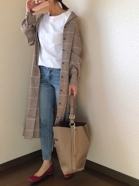 「zozoデニム」｜「アイテム（アクセサリー）」を使った、uaさん（レディース・153cm）の秋コーディネート