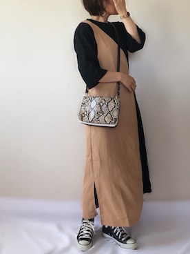 「アントマリーズ」｜「アイテム（アナログ腕時計）」を使った、uaさん（レディース・153cm）の秋コーディネート