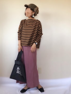 「14+（イチヨンプラス）のアイテム（トップス）」を使った、uaさん（レディース・153cm）の秋コーディネート