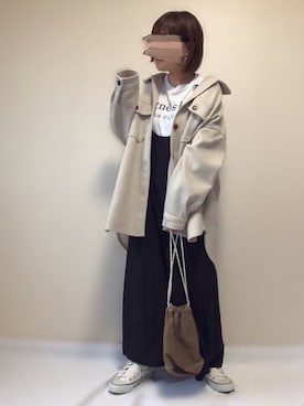 「アントマリーズ」｜「アイテム（オールインワン・サロペット）」を使った、uaさん（レディース・153cm）の秋コーディネート