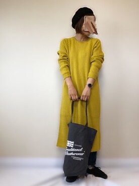 「Traditional Weatherwear」｜「アイテム（ハンチング/ベレー帽）」を使った、uaさん（レディース・153cm）の秋コーディネート