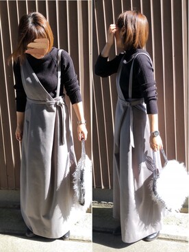 「アントマリーズ」｜「アイテム（アナログ腕時計）」を使った、uaさん（レディース・153cm）の秋コーディネート