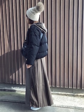 「アントマリーズ」｜「アイテム（ニットキャップ/ビーニー）」を使った、uaさん（レディース・153cm）の秋コーディネート
