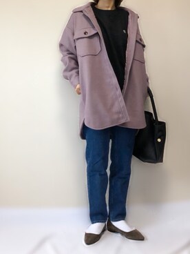 「アントマリーズ」｜「アイテム（カバーオール）」を使った、uaさん（レディース・153cm）の冬コーディネート