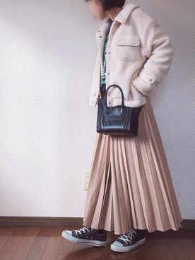 「CONVERSE（コンバース）のconverse（コンバース） ALL STAR OX（オールスターOX）（スニーカー）」を使った、uaさん（レディース・153cm）の冬コーディネート