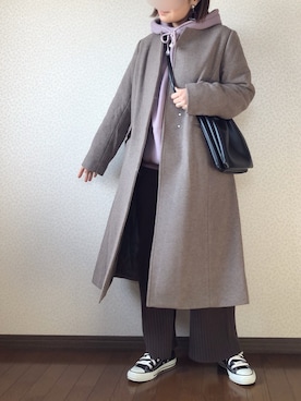 「CONVERSE（コンバース）のALL STAR HI（スニーカー）」を使った、uaさん（レディース・153cm）の冬コーディネート