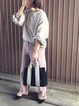 「アントマリーズ」｜「アイテム（バレエシューズ）」を使った、uaさん（レディース・153cm）の冬コーディネート