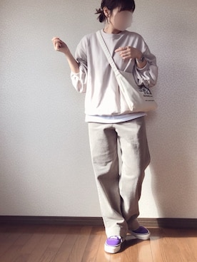 「アントマリーズ」｜「アイテム（スウェット）」を使った、uaさん（レディース・153cm）の冬コーディネート