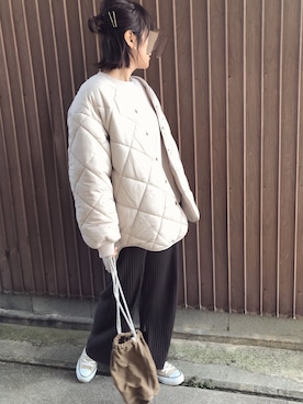 「アントマリーズ」｜「アイテム（スウェット）」を使った、uaさん（レディース・153cm）の冬コーディネート