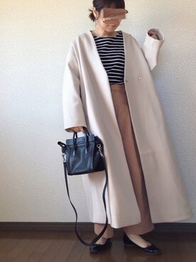 「アントマリーズ」｜「アイテム（ノーカラージャケット）」を使った、uaさん（レディース・153cm）の春コーディネート