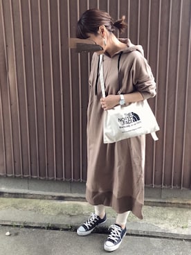 「Happy John（ハッピージョン）のアイテム（ワンピース/ドレス）」を使った、uaさん（レディース・153cm）の春コーディネート