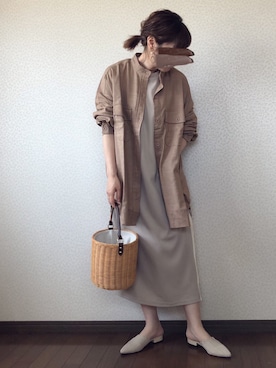 「リップスター」｜「アイテム（アクセサリー）」を使った、uaさん（レディース・153cm）の春コーディネート