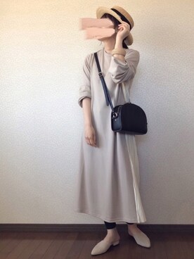 「リップスター」｜「アイテム（アクセサリー）」を使った、uaさん（レディース・153cm）の春コーディネート