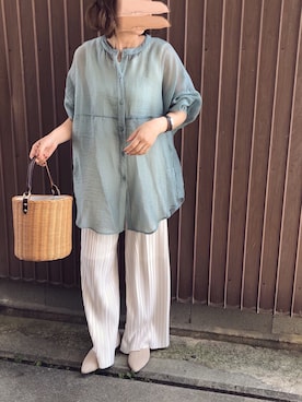 「petitcro（プティクロ）のpetitcro  ワイドバングル PCKB1901001（バングル/リストバンド）」を使った、uaさん（レディース・153cm）の春コーディネート