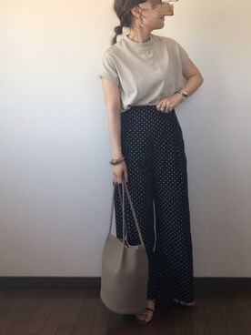 「petitcro（プティクロ）のpetitcro  ワイドバングル PCKB1901001（バングル/リストバンド）」を使った、uaさん（レディース・153cm）の春コーディネート