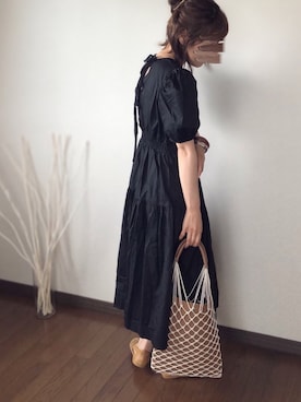 「FEKETE（フェケテ）のアイテム（ワンピース/ドレス）」を使った、uaさん（レディース・153cm）の夏コーディネート