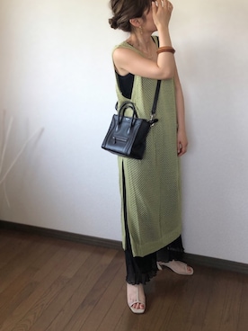 「PAPILLONNER（パピヨネ）のアイテム（リング）」を使った、uaさん（レディース・153cm）の夏コーディネート