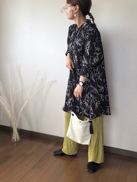 「リップスター」｜「アイテム（アクセサリー）」を使った、uaさん（レディース・153cm）の秋コーディネート