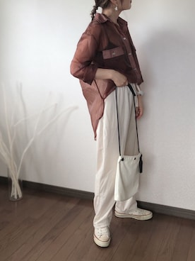 「CONVERSE（コンバース）のconverse（コンバース） ALL STAR OX（オールスターOX）（スニーカー）」を使った、uaさん（レディース・153cm）の秋コーディネート