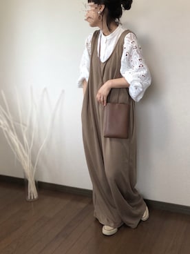 「AmbreNeige」｜「アイテム（その他アウター）」を使った、uaさん（レディース・153cm）の秋コーディネート