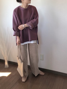 「アンブルネージュ」｜「アイテム（アクセサリー）」を使った、uaさん（レディース・153cm）の秋コーディネート