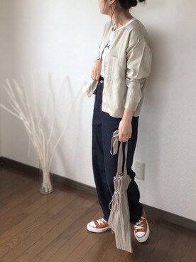 「プリーツバッグ」｜「アイテム（ブルゾン）」を使った、uaさん（レディース・153cm）の秋コーディネート