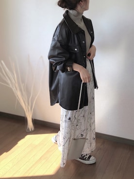 「甘辛mix」｜「アイテム（その他アウター）」を使った、uaさん（レディース・153cm）の秋コーディネート