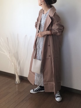 「クリスプ」｜「アイテム（トレンチコート）」を使った、uaさん（レディース・153cm）の秋コーディネート
