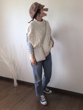 「polcadot」｜「アイテム（アクセサリー）」を使った、uaさん（レディース・153cm）の秋コーディネート