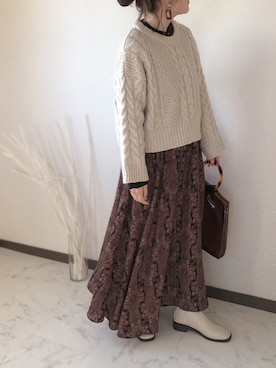 「クリスプ」｜「アイテム（アクセサリー）」を使った、uaさん（レディース・153cm）の秋コーディネート