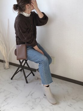 「クリスプ」｜「アイテム（アクセサリー）」を使った、uaさん（レディース・153cm）の冬コーディネート