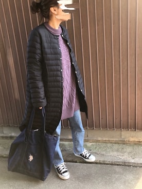 「シェリーアイランド」｜「アイテム（ジャケット/アウター）」を使った、uaさん（レディース・153cm）の冬コーディネート