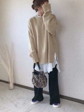 「アンブルネージュ」｜「アイテム（アクセサリー）」を使った、uaさん（レディース・153cm）の冬コーディネート