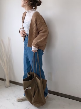 「CONVERSE（コンバース）のconverse（コンバース） ALL STAR OX（オールスターOX）（スニーカー）」を使った、uaさん（レディース・153cm）の冬コーディネート